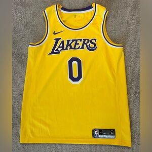 Size 48 Large Nike Kyle Kuzma LA Lakers Swingman Icon Jersey Gold Yellow